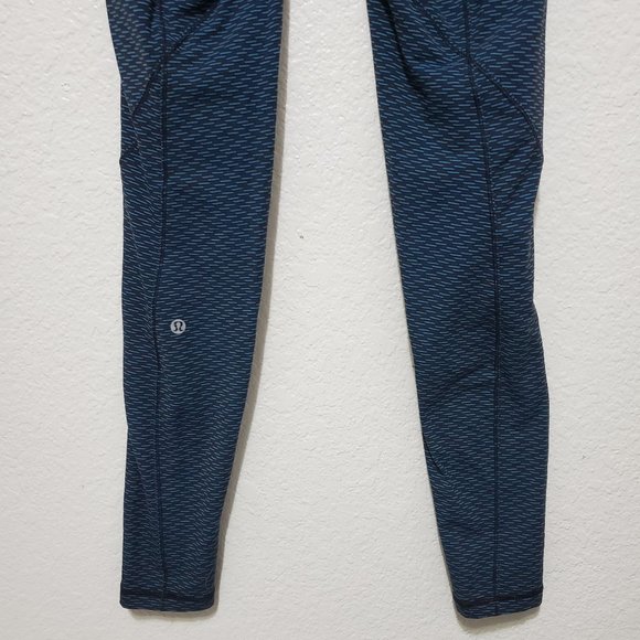 Lululemon Run It Out Tight Leggings pant black teal luxtreme high rise - Picture 10 of 13